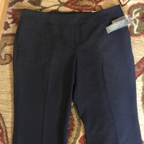 COVINGTON Essentials Size 18S Straight Leg Blue Pant Trouser Career $68 NWT - Picture 3 of 11